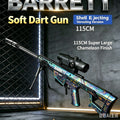 Barrett Shell Ejecting Soft Dart Gun, 115CM/45.3" Super Large Manual Bolt Action Sniper Rifle with Scope, Safe EVA Darts for Kids & Adults Outdoor Games