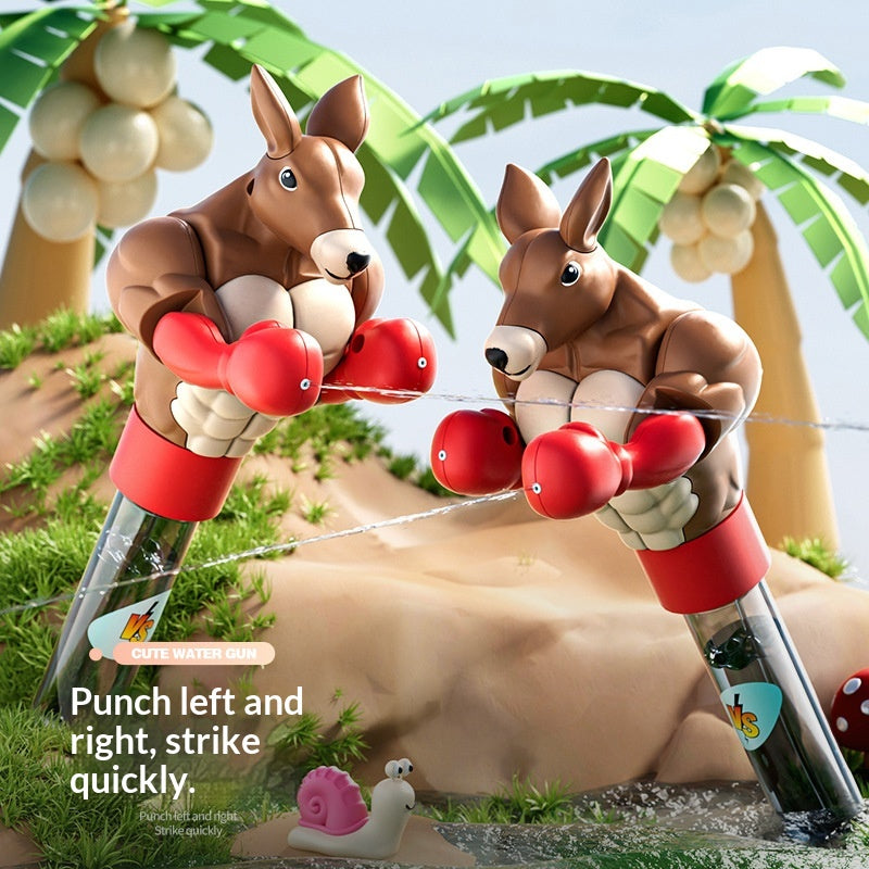 Boxing Kangaroo Water Gun - Funny Muscle Kangaroo Squirt Gun, Mini Animal Water Blaster for Kids, Summer Pool Beach Backyard Water Fight Toy for Toddlers Boys Girls