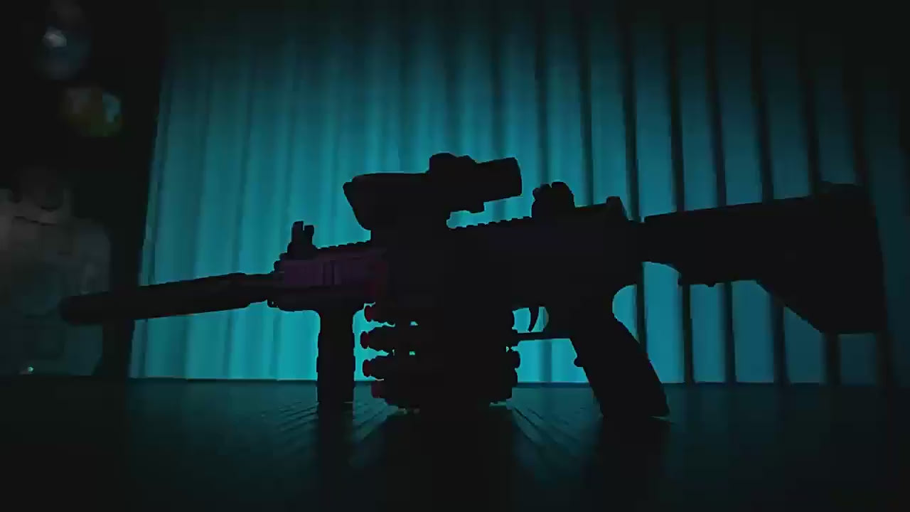 Hand to body M416 electric continuous soft bullet children's toy gun, boys' machine gun, simulation charge sniper rifle